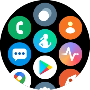 Press the Samsung Health icon. Press the Samsung Health icon.
