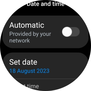 Press Set date. Press Set date.