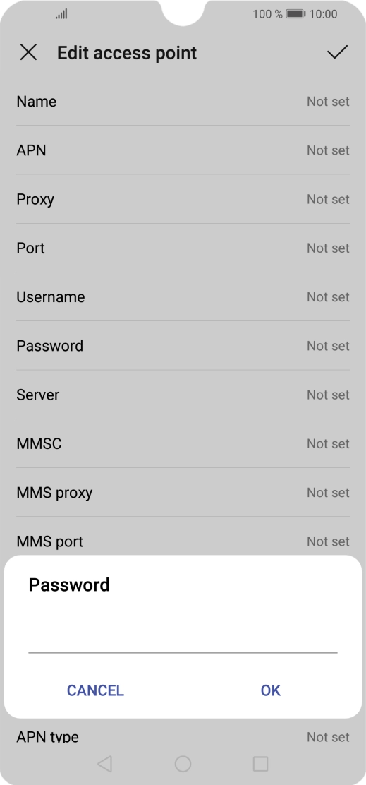Key in secure and press OK. Key in secure and press OK.