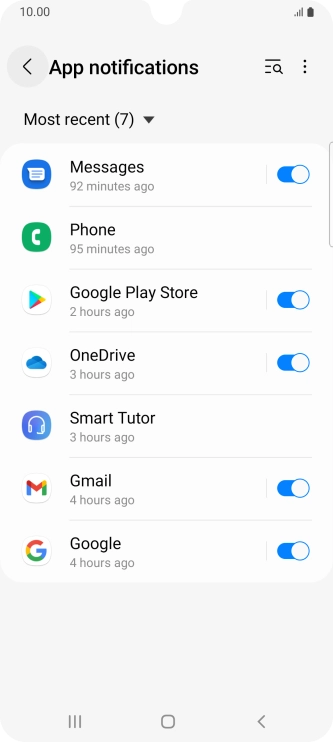 Press the drop down list. Press the drop down list.
