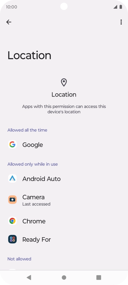 Press the required app. Press the required app.