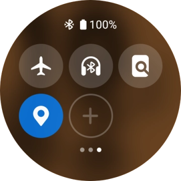 Press the flight mode icon to turn the function on or off. Press the flight mode icon to turn the function on or off.