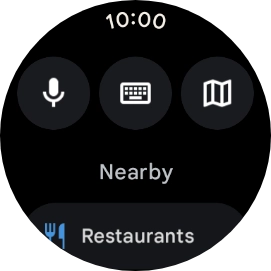 Press the microphone icon and say the required destination. Press the microphone icon and say the required destination.