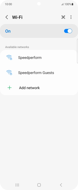 Press the required Wi-Fi network. Press the required Wi-Fi network.