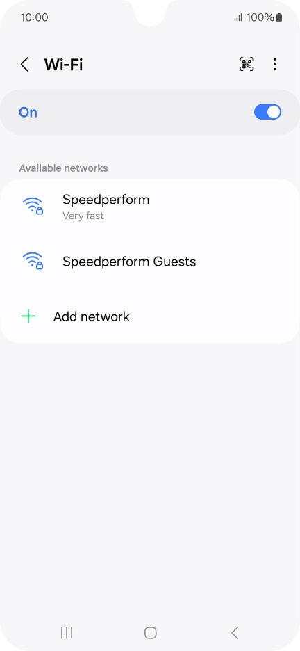 Press the required Wi-Fi network. Press the required Wi-Fi network.