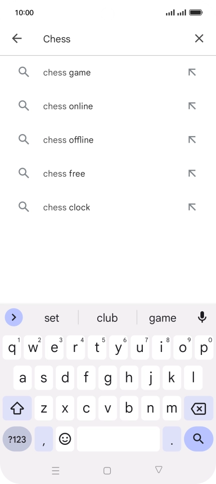 Key in the name or subject of the required app and press the search icon. Key in the name or subject of the required app and press the search icon.