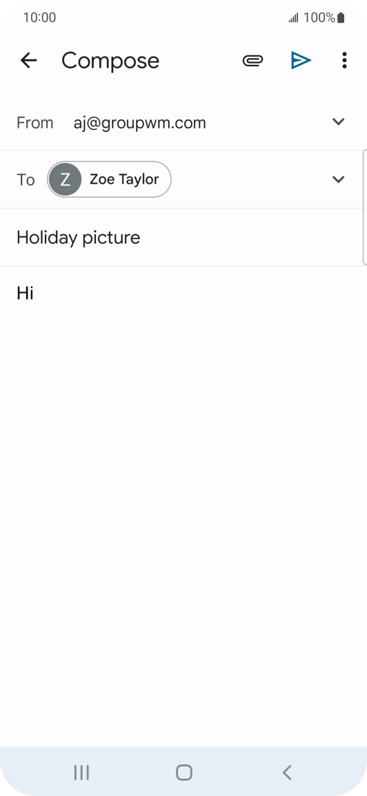 Press the attachment icon. Press the attachment icon.