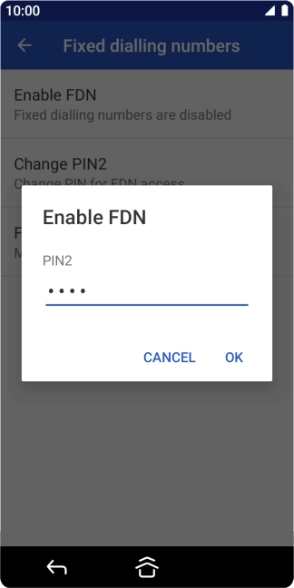 Key in your PIN2 and press OK. The default PIN2 is 0000. Key in your PIN2 and press OK. The default PIN2 is 0000.