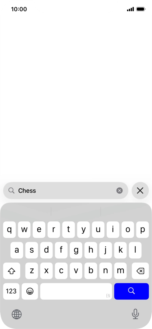 Press the search icon. Press the search icon.