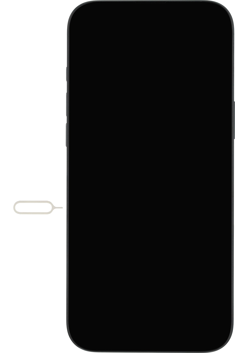 Find the opener for the SIM holder. Find the opener for the SIM holder.