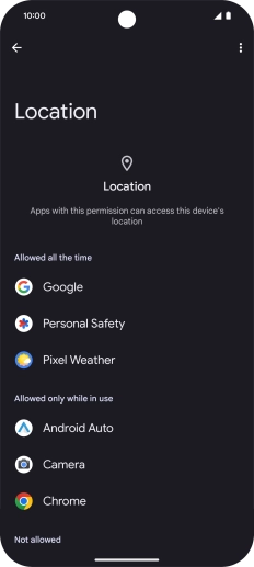 Press the required app. Press the required app.