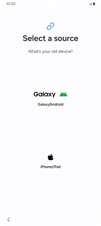 Press the required setting and follow the instructions on the screen to transfer the content from another phone. Press the required setting and follow the instructions on the screen to transfer the content from another phone.