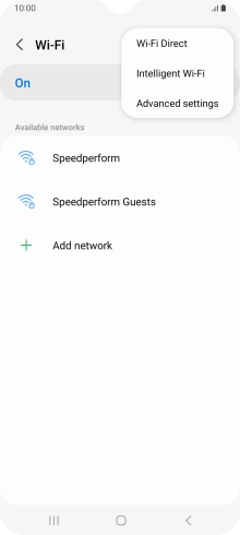Press Intelligent Wi-Fi. Press Intelligent Wi-Fi.