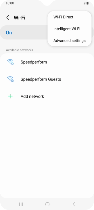 Press Intelligent Wi-Fi. Press Intelligent Wi-Fi.