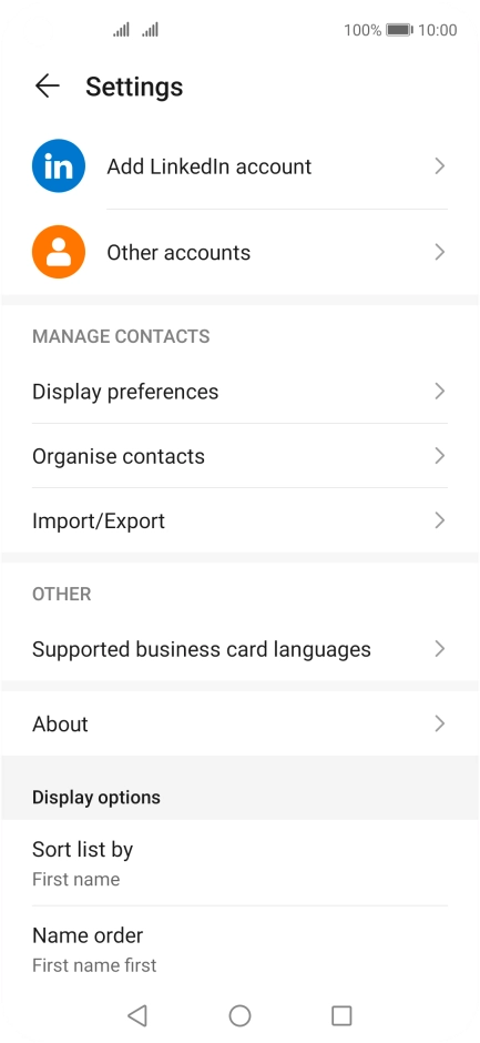 Press Import/Export. Press Import/Export.