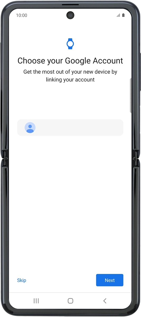 On your phone: Press the required Google account. On your phone: Press the required Google account.