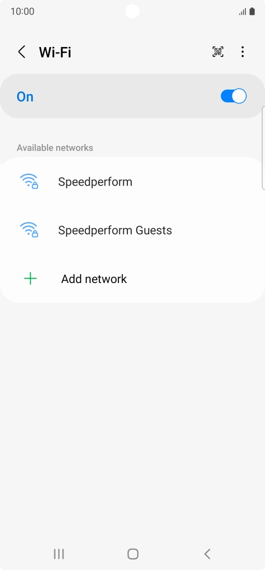Press the required Wi-Fi network. Press the required Wi-Fi network.