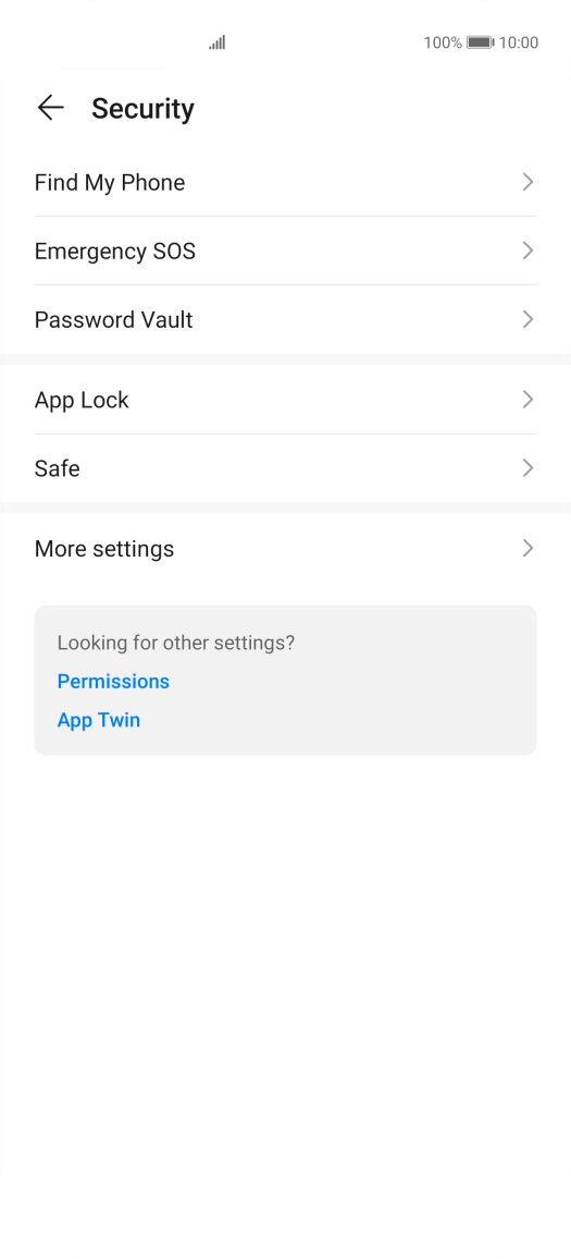 Press More settings. Press More settings.