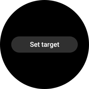 Press Set target. Press Set target.