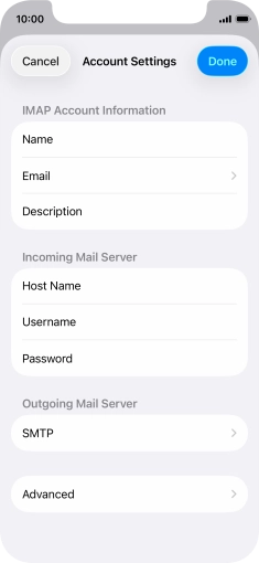 Press SMTP. Press SMTP.