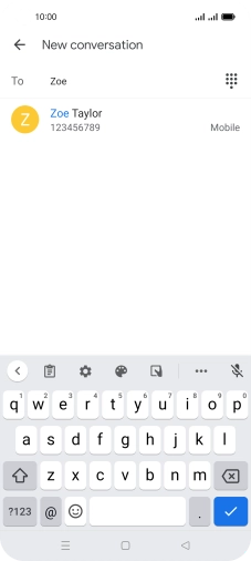 Press the required contact. Press the required contact.
