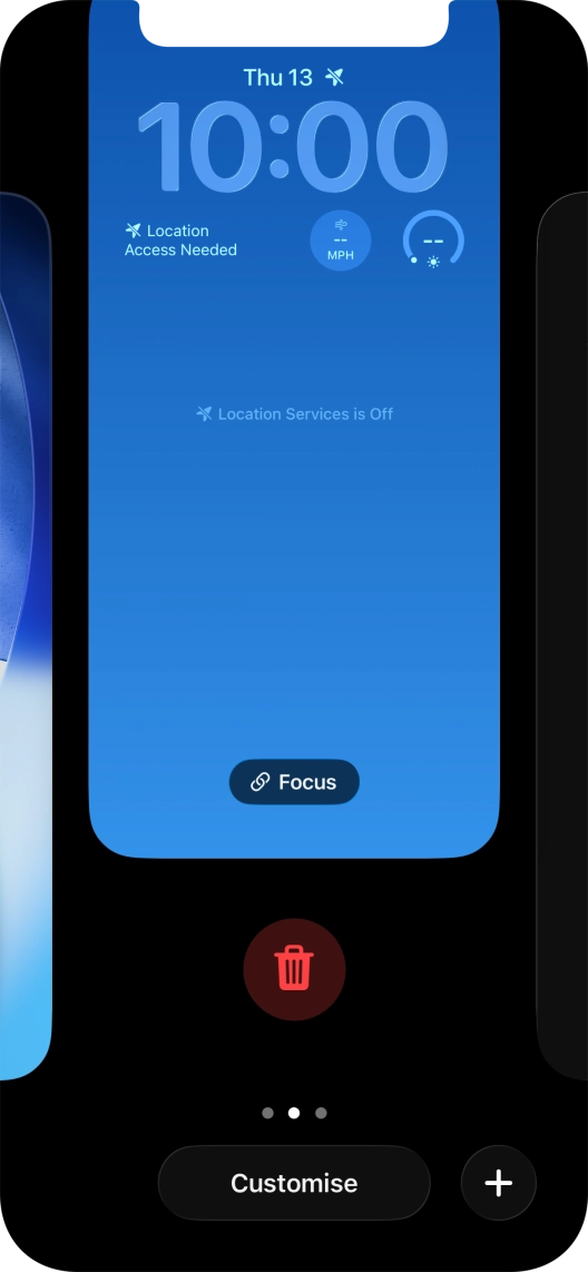 Press the delete icon. Press the delete icon.