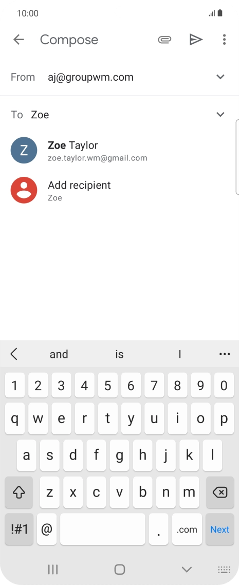 Press the required contact. Press the required contact.