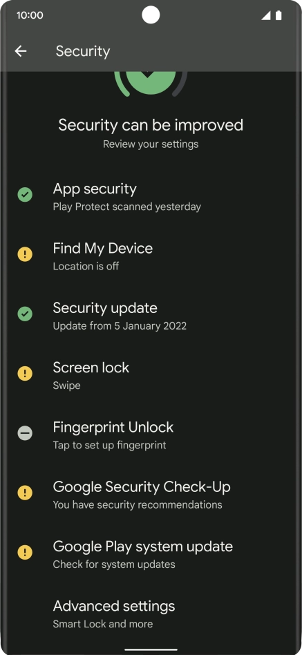 Press Advanced settings. Press Advanced settings.