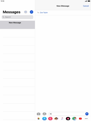 Press the send icon. Press the send icon.