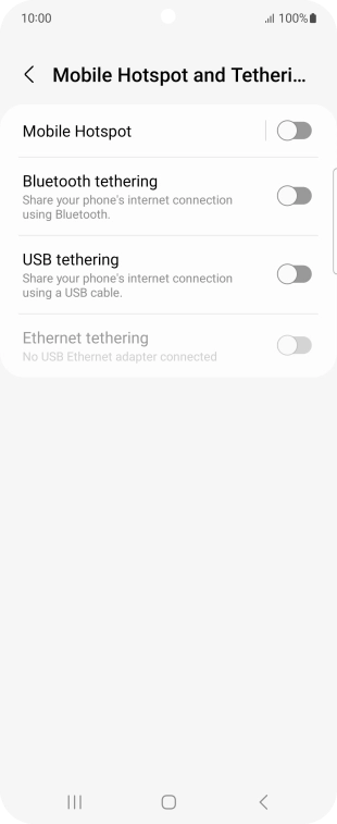 Press Mobile Hotspot. Press Mobile Hotspot.