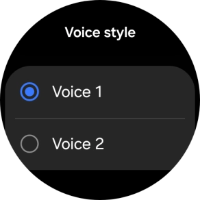 Press the required voice. Press the required voice.
