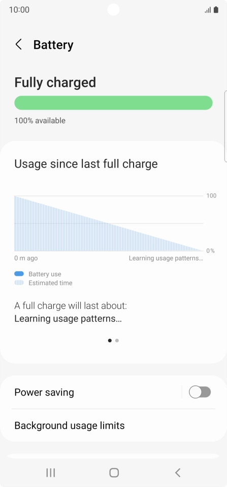 Press Power saving. Press Power saving.