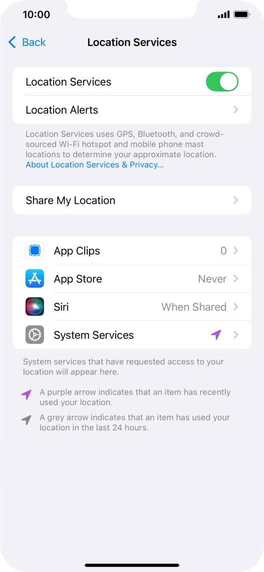 Press the required app. Press the required app.