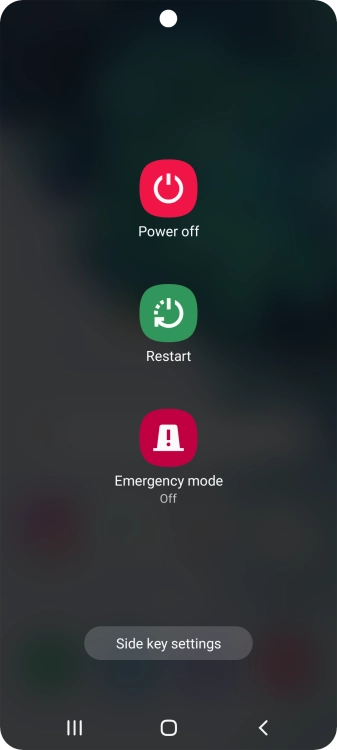 Press Power off. Press Power off.