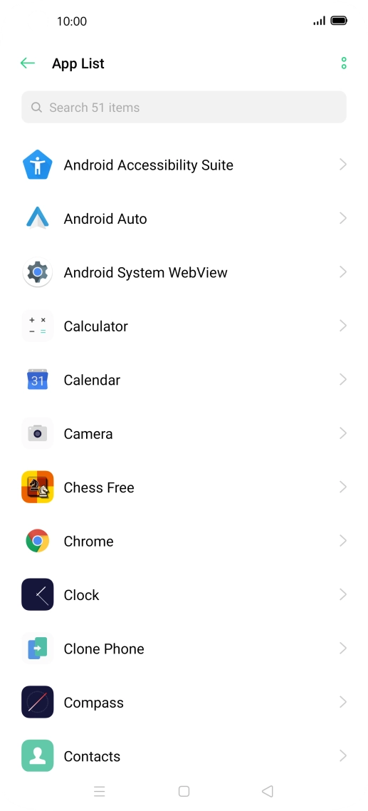 Press the required app. Press the required app.