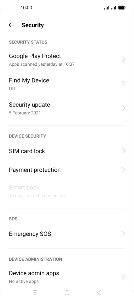 Press SIM card lock. Press SIM card lock.