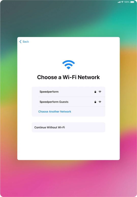 Press the required Wi-Fi network. Press the required Wi-Fi network.