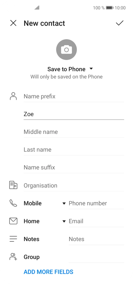 Press Last name and key in the required last name. Press Last name and key in the required last name.