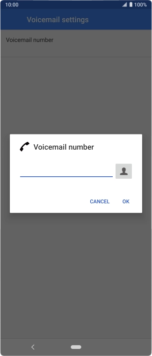 Key in +447953222222 and press OK. Key in +447953222222 and press OK.