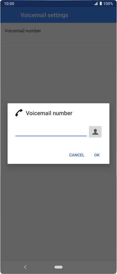Key in +447953222222 and press OK. Key in +447953222222 and press OK.