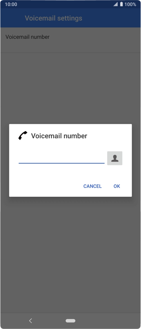 Key in +447953222222 and press OK. Key in +447953222222 and press OK.