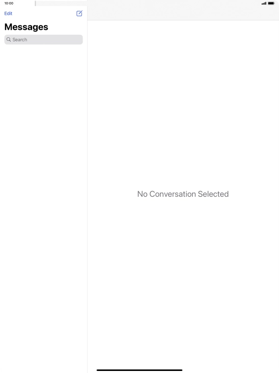 Press the new message icon. Press the new message icon.