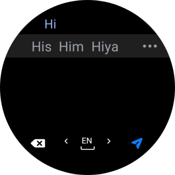 Press the send icon. Press the send icon.
