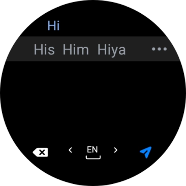 Press the send icon. Press the send icon.