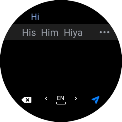 Press the send icon. Press the send icon.