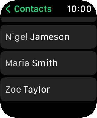 Press the required contact. Press the required contact.