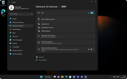 Click the required Wi-Fi network. Click the required Wi-Fi network.