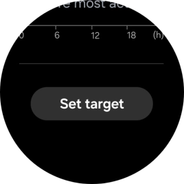 Press Set target. Press Set target.