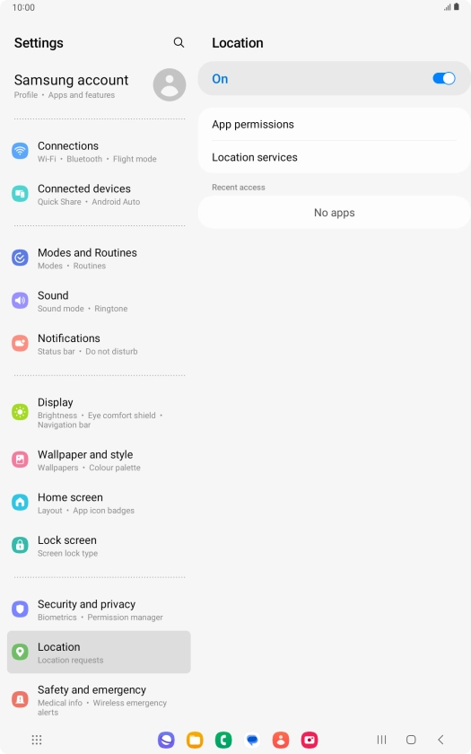Press App permissions. Press App permissions.