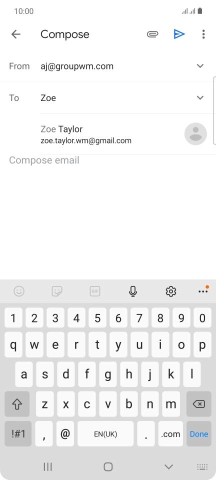 Press the required contact. Press the required contact.